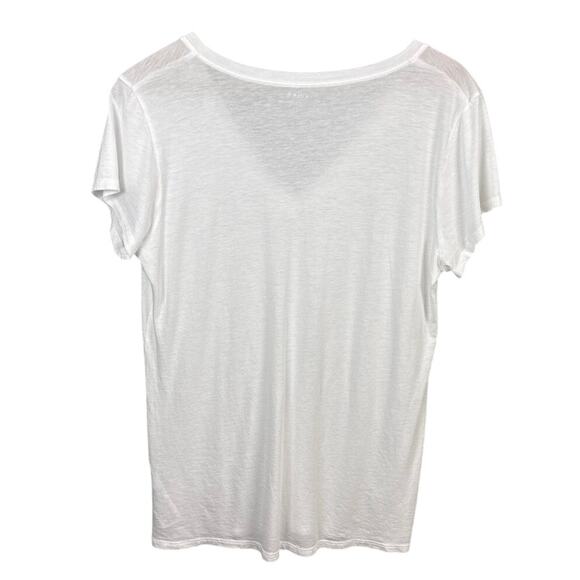 Vince Women's Pima Cotton Modal White Tee Shirt Size L NWOT Elevated Basics - Picture 2 of 7